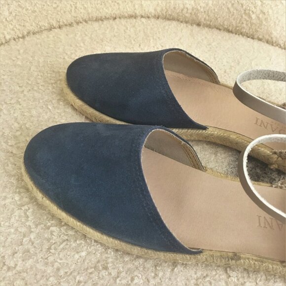 CORDANI Bertie Espadrille Sandals Shoes flats blue suede leather uppers 40 9 - Picture 10 of 13